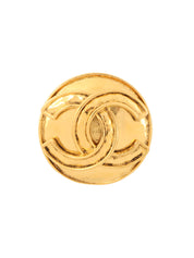 1994 Round CC Mark Brooch Gold