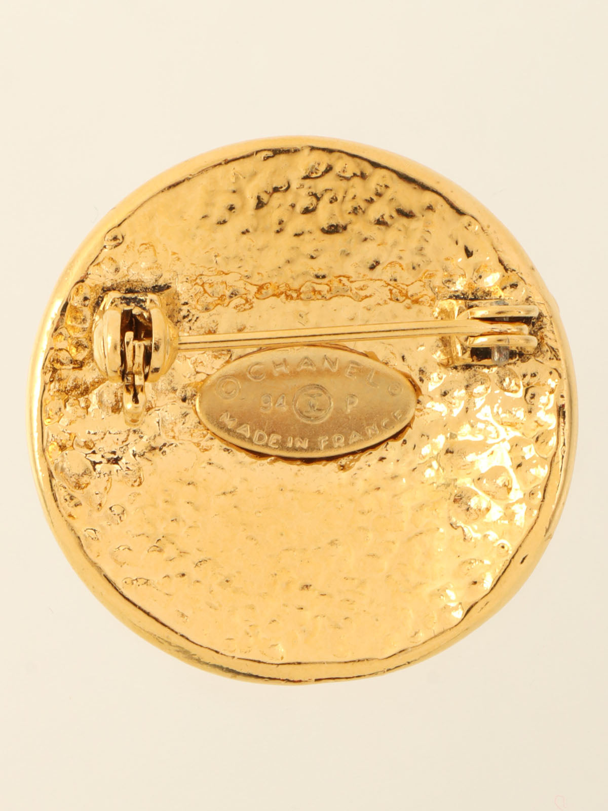 1994年製 ラウンドCCマークブローチ ゴールド