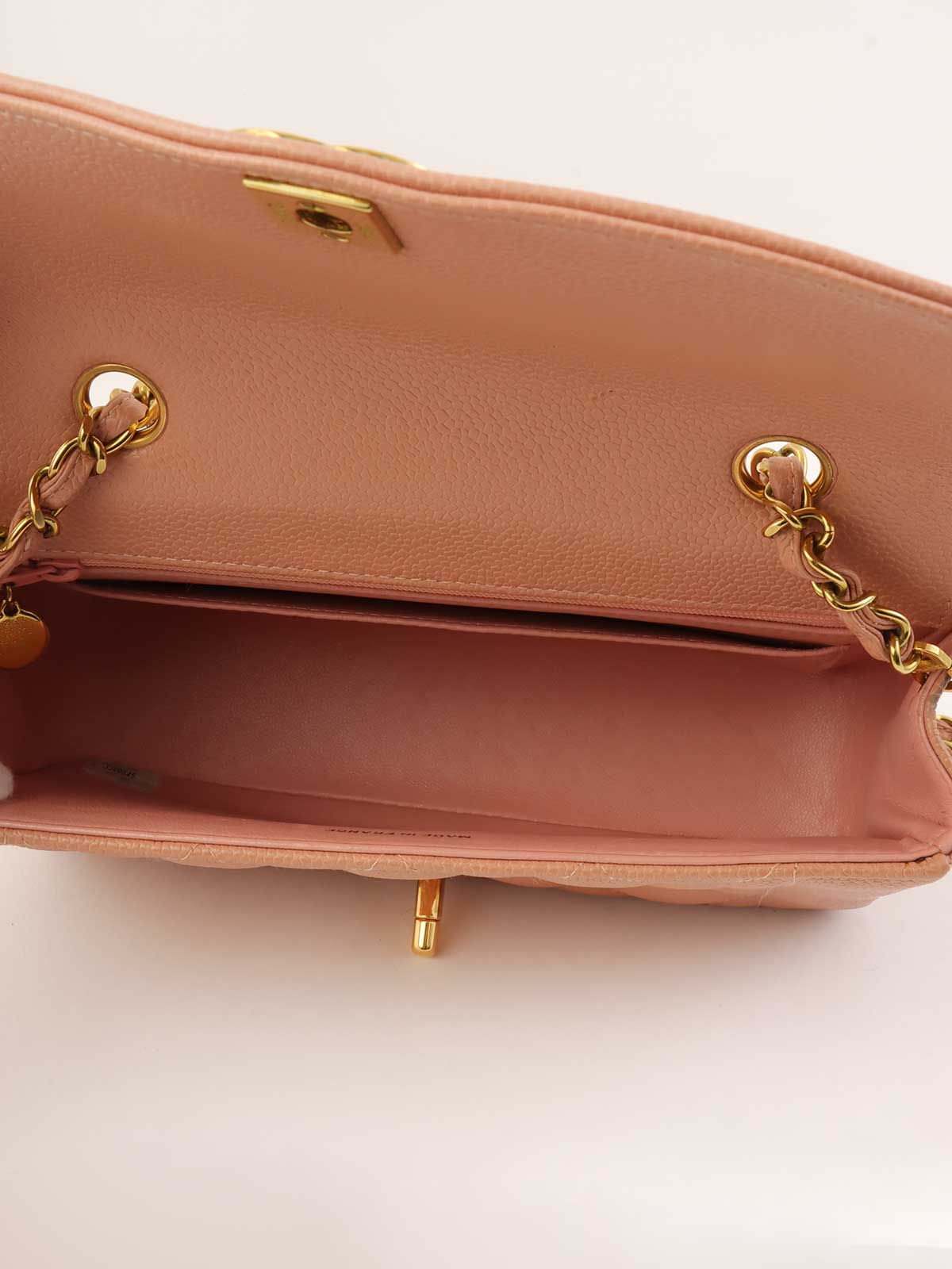 1995 Caviar Skin Diana Flap Chain Bag, 22cm, Pink