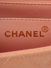 1995年頃製 キャビアスキンダイアナフラップチェーンバッグ22cm ピンク