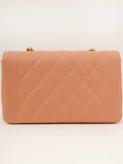 1995 Caviar Skin Diana Flap Chain Bag, 22cm, Pink