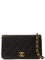 1998年頃製 フルフラップCCマークプレートチェーンバッグ ブラック