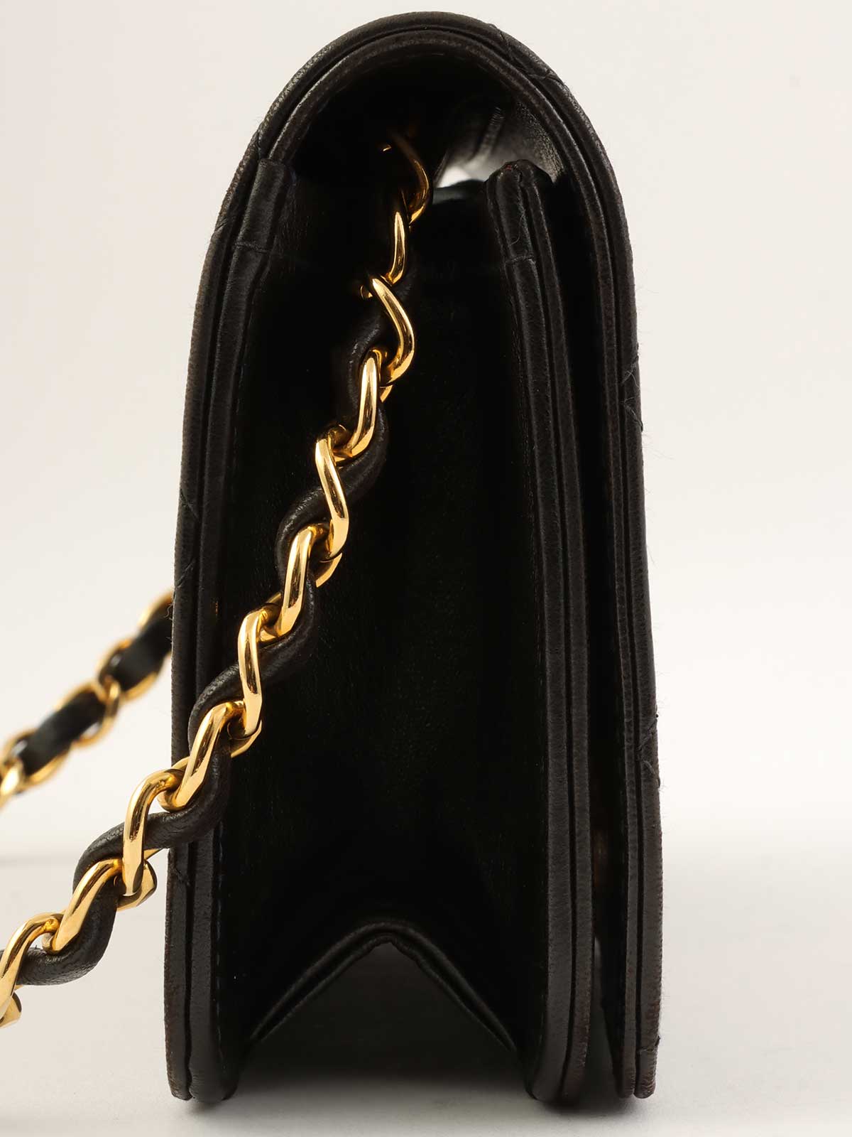 1998年頃製 フルフラップCCマークプレートチェーンバッグ ブラック