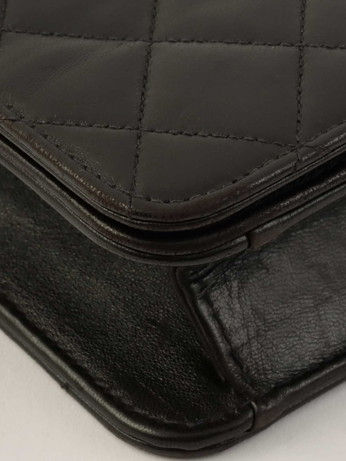 1998年頃製 フルフラップCCマークプレートチェーンバッグ ブラック