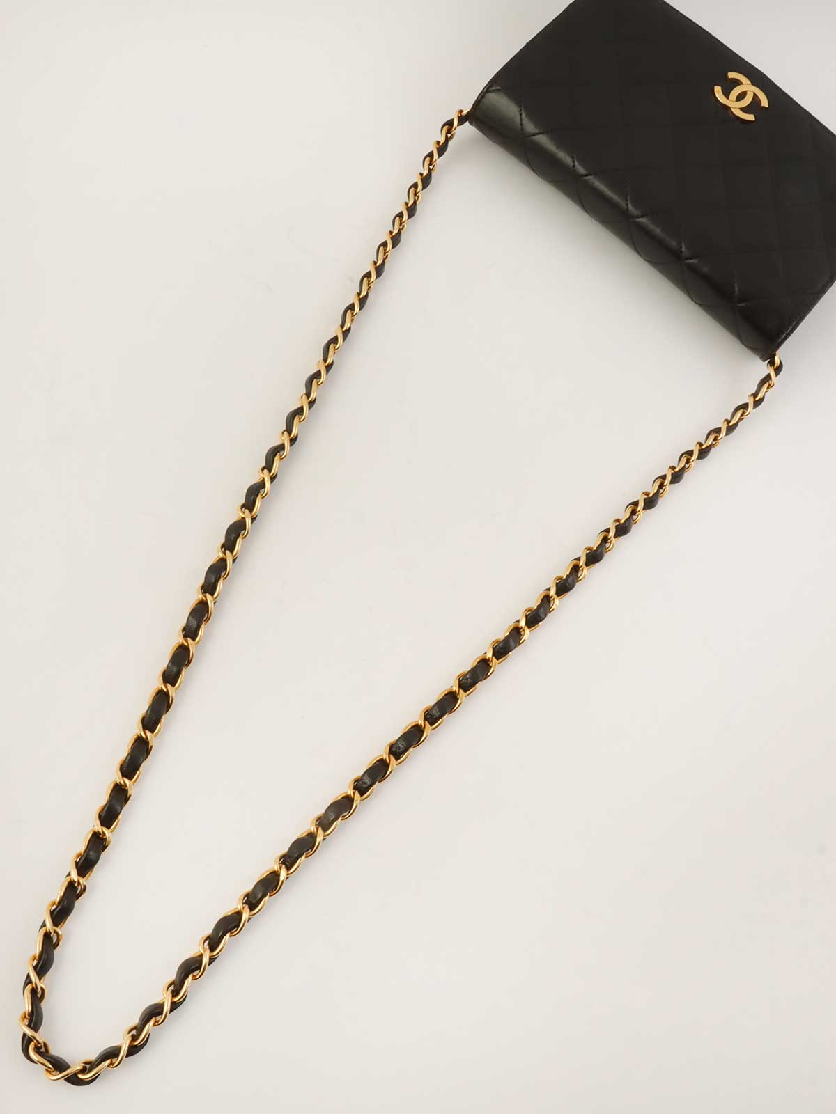 1998年頃製 フルフラップCCマークプレートチェーンバッグ ブラック