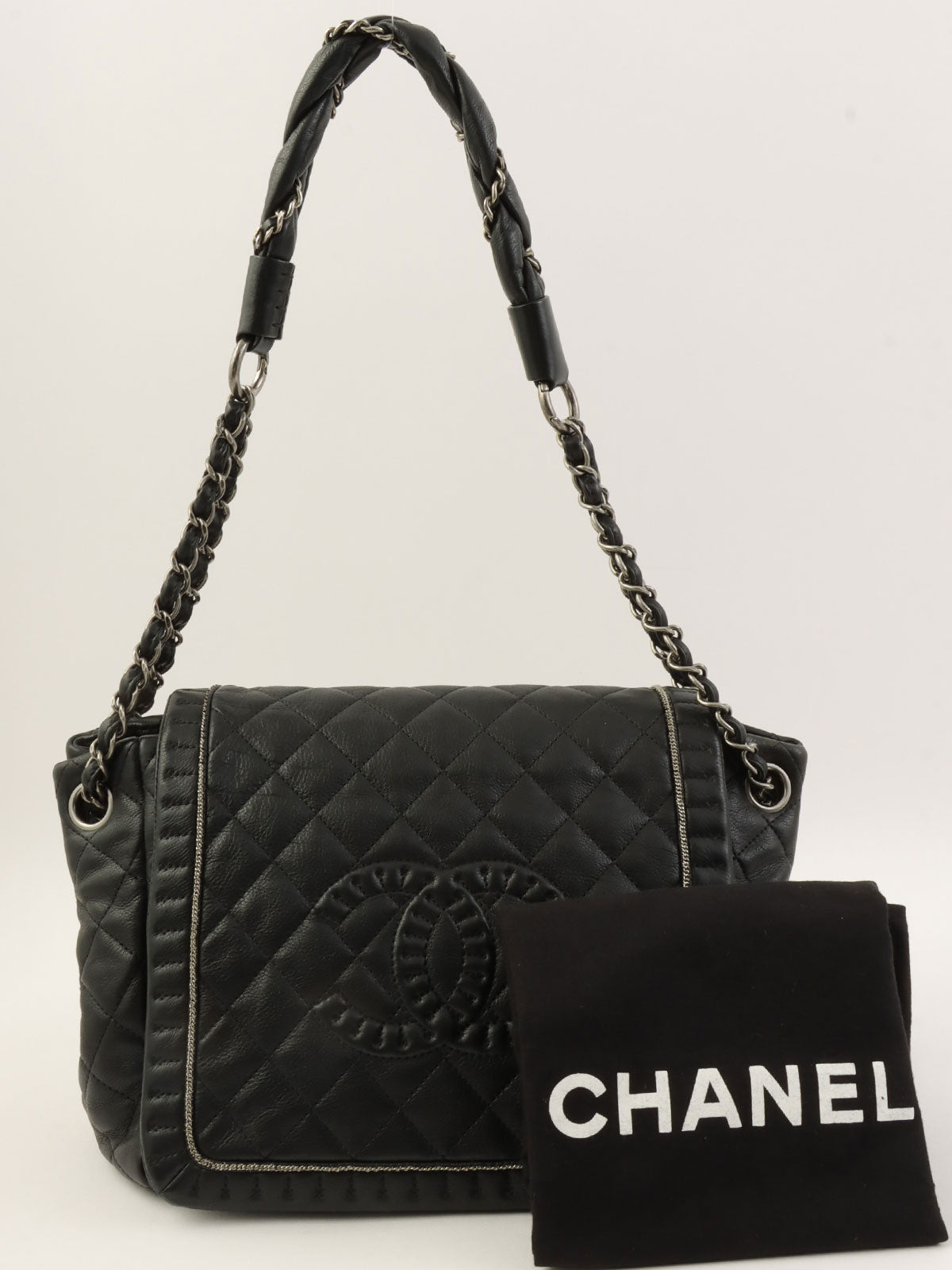 2011 CC Mark Stitch One Shoulder Bag Black