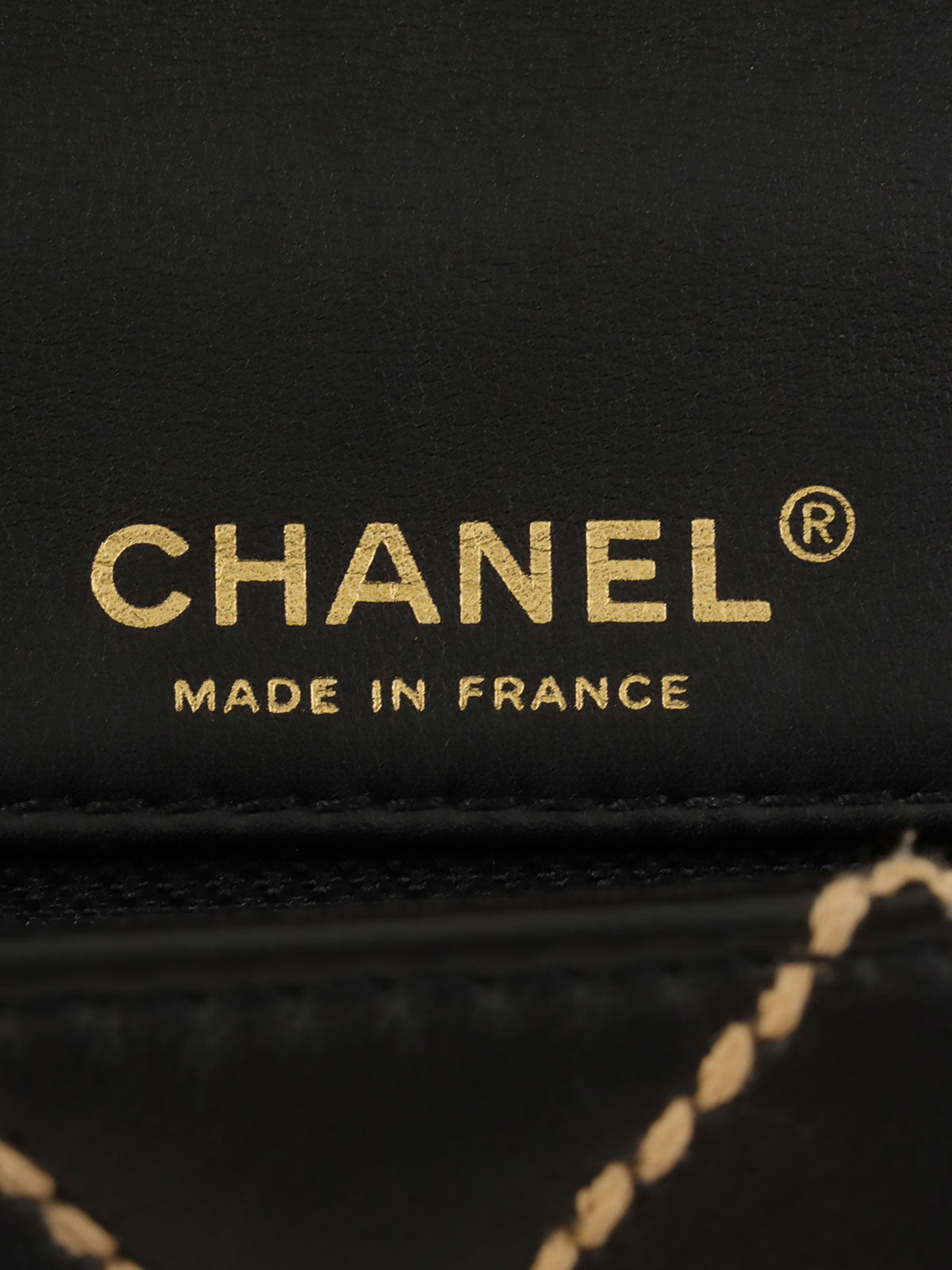 2003 Wild Stitch CC Turnlock Chain Shoulder Bag in Black