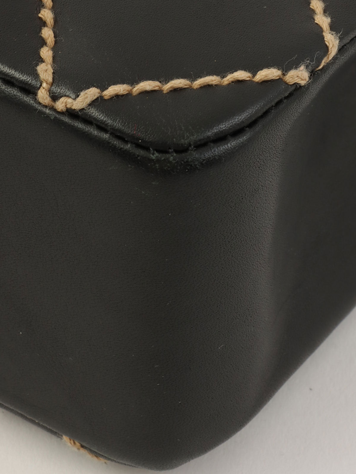 2003 Wild Stitch CC Turnlock Chain Shoulder Bag in Black