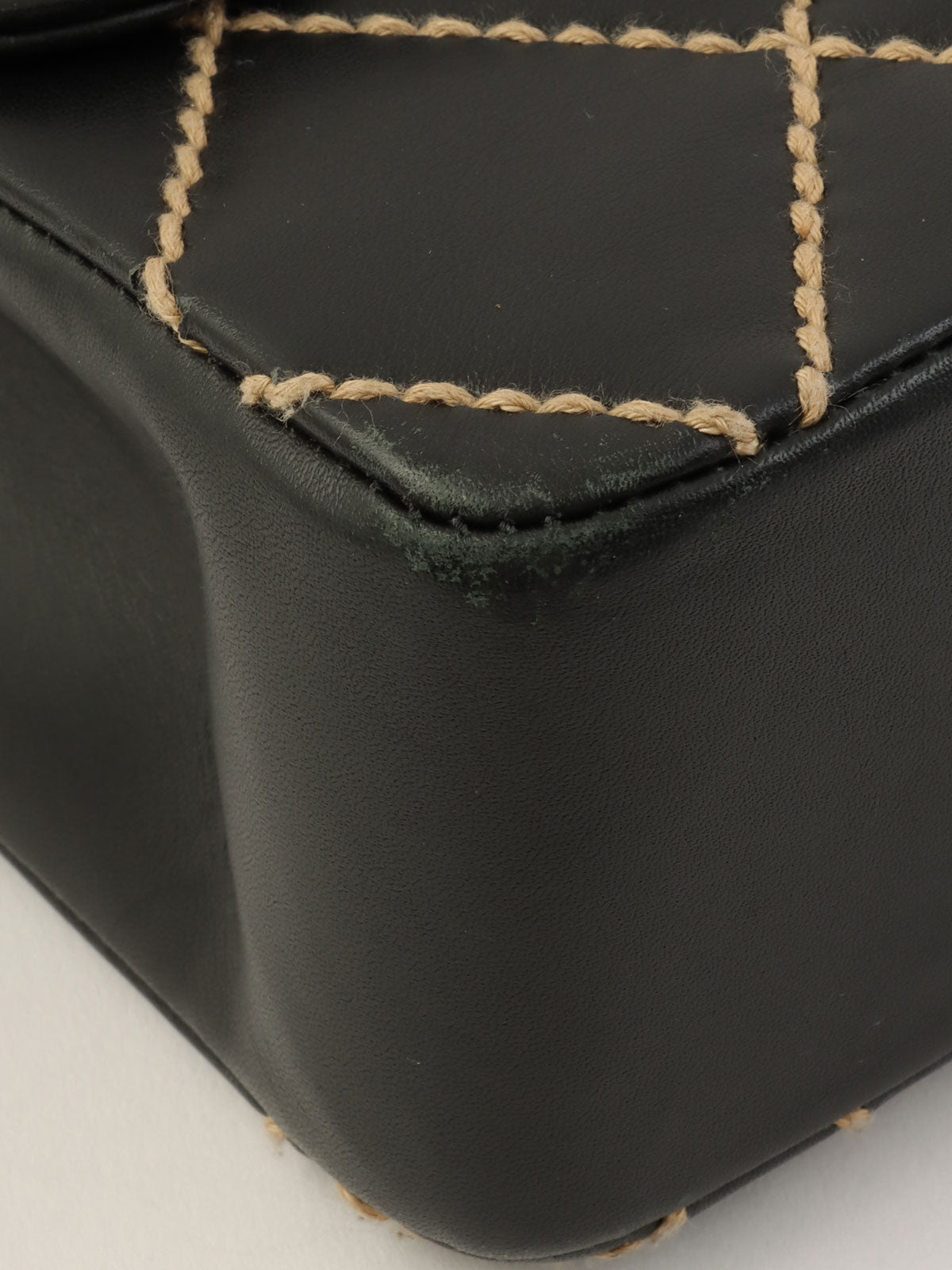 2003 Wild Stitch CC Turnlock Chain Shoulder Bag in Black