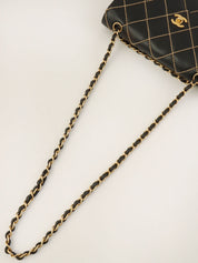 2003 Wild Stitch CC Turnlock Chain Shoulder Bag in Black