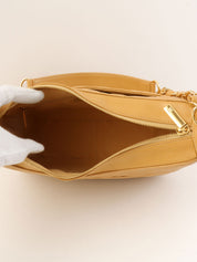 2001 Caviar Skin CC Mark Stitch Shoulder Bag, Camel