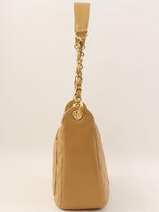 2001 Caviar Skin CC Mark Stitch Shoulder Bag, Camel