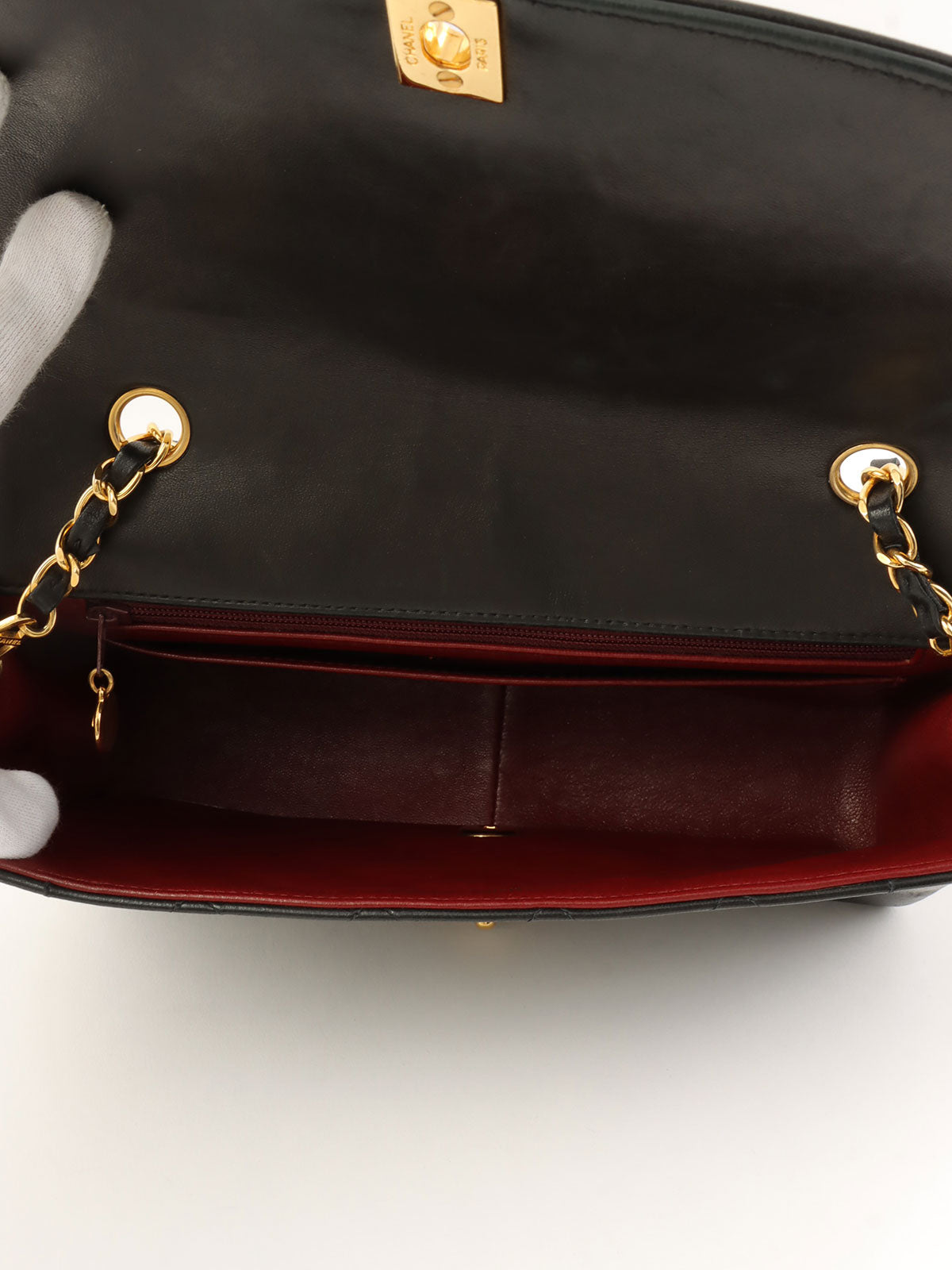 1992 Diana Flap Chain Bag 25cm Black