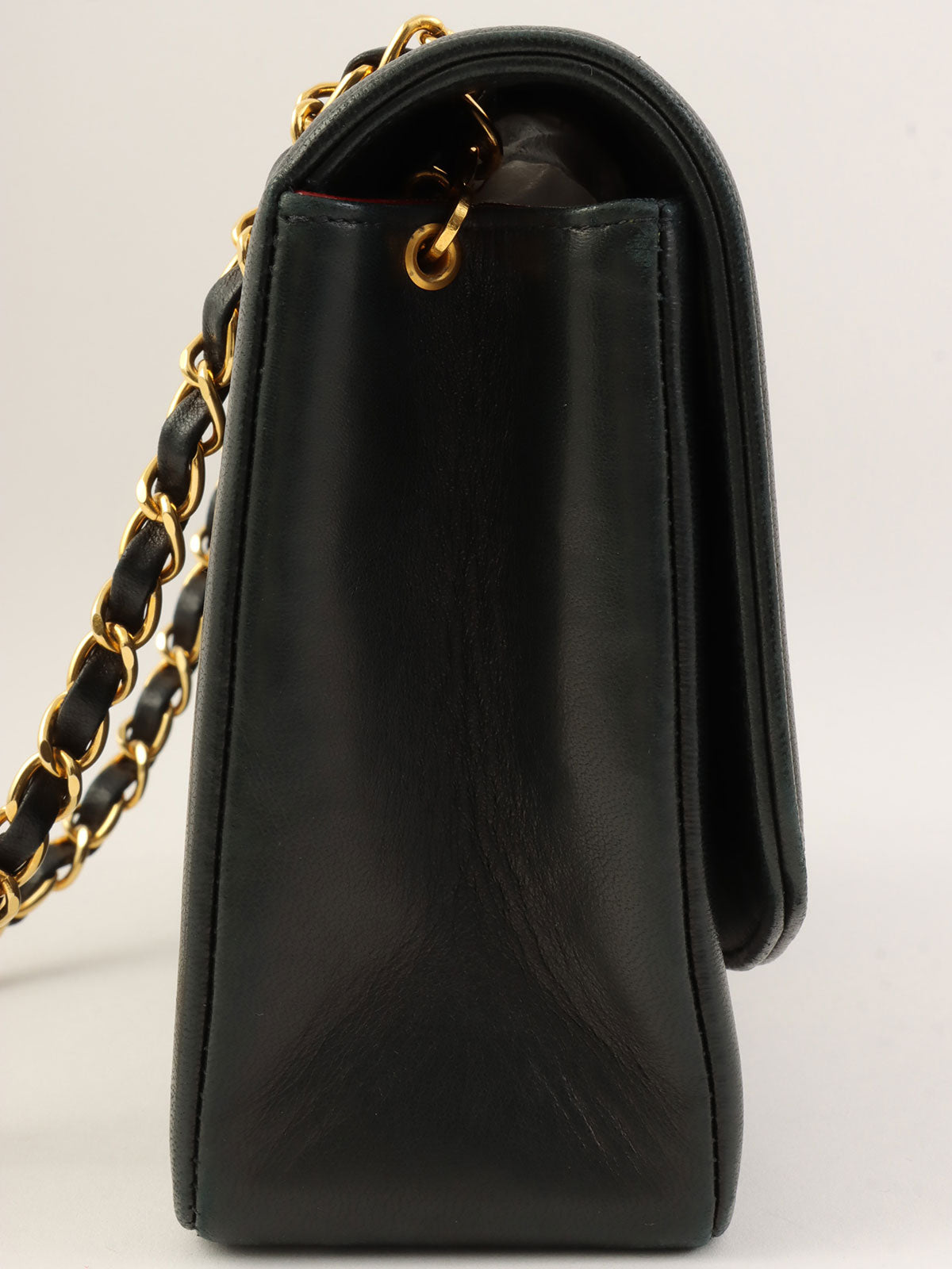 1992 Diana Flap Chain Bag 25cm Black