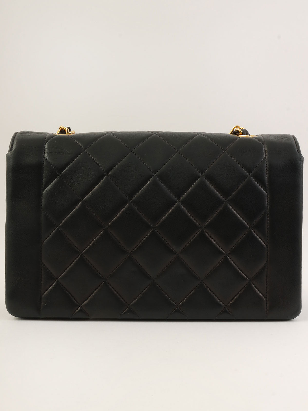 1992 Diana Flap Chain Bag 25cm Black