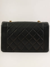 1992 Diana Flap Chain Bag 25cm Black