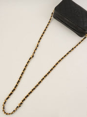 1995 Caviar Skin CC Mark Stitch Chain Shoulder Bag Black