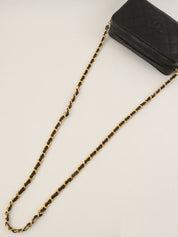 1995 Caviar Skin CC Mark Stitch Chain Shoulder Bag Black