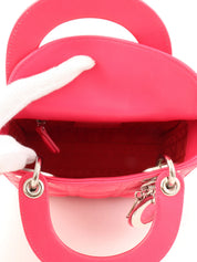 レディディオールミニカナージュステッチ2wayバッグ　ピンク