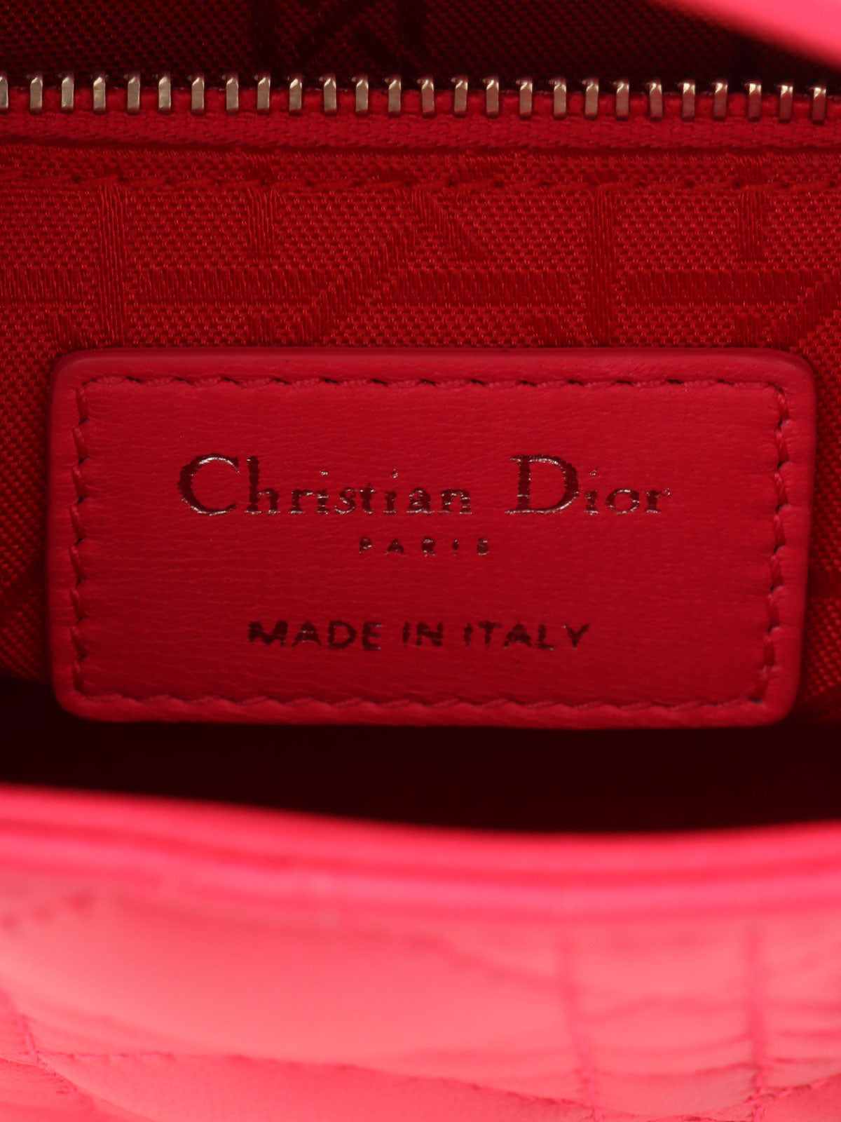 レディディオールミニカナージュステッチ2wayバッグ　ピンク