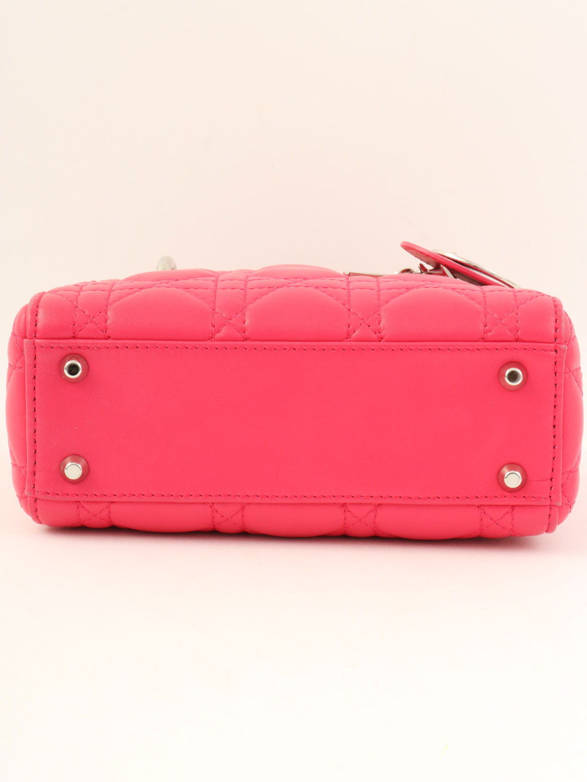 レディディオールミニカナージュステッチ2wayバッグ　ピンク