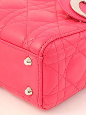 レディディオールミニカナージュステッチ2wayバッグ　ピンク