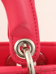 レディディオールミニカナージュステッチ2wayバッグ　ピンク