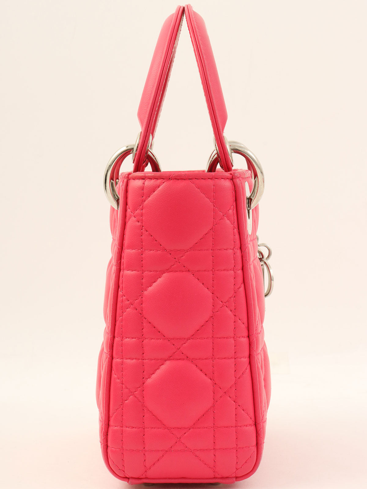 レディディオールミニカナージュステッチ2wayバッグ　ピンク