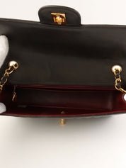 Mademoiselle Stitch CC Turnlock Chain Shoulder Bag, Black, circa 1992