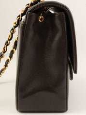 Mademoiselle Stitch CC Turnlock Chain Shoulder Bag, Black, circa 1992