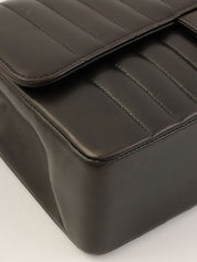 Mademoiselle Stitch CC 转锁链条单肩包，黑色，约 1992 年