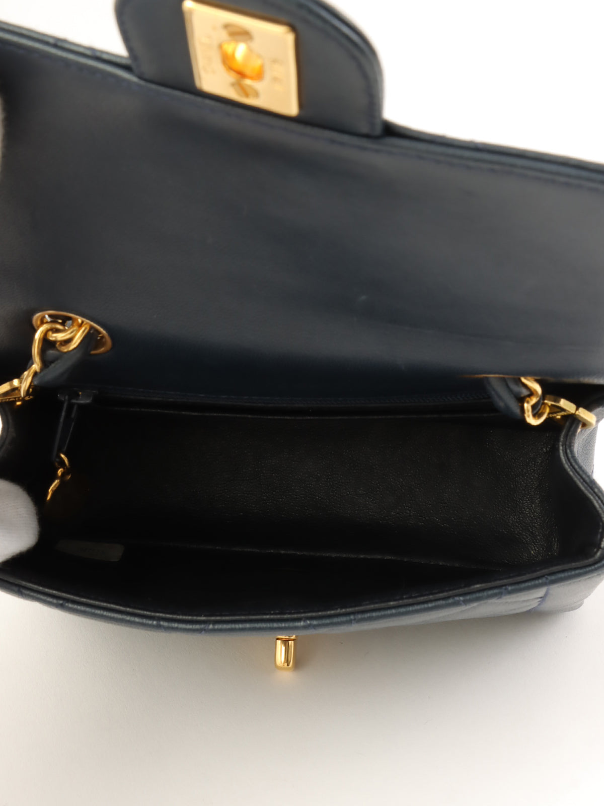 1995年頃製 クラシックフラップチェーンバッグミニ ネイビー