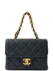 1995年頃製 クラシックフラップチェーンバッグミニ ネイビー