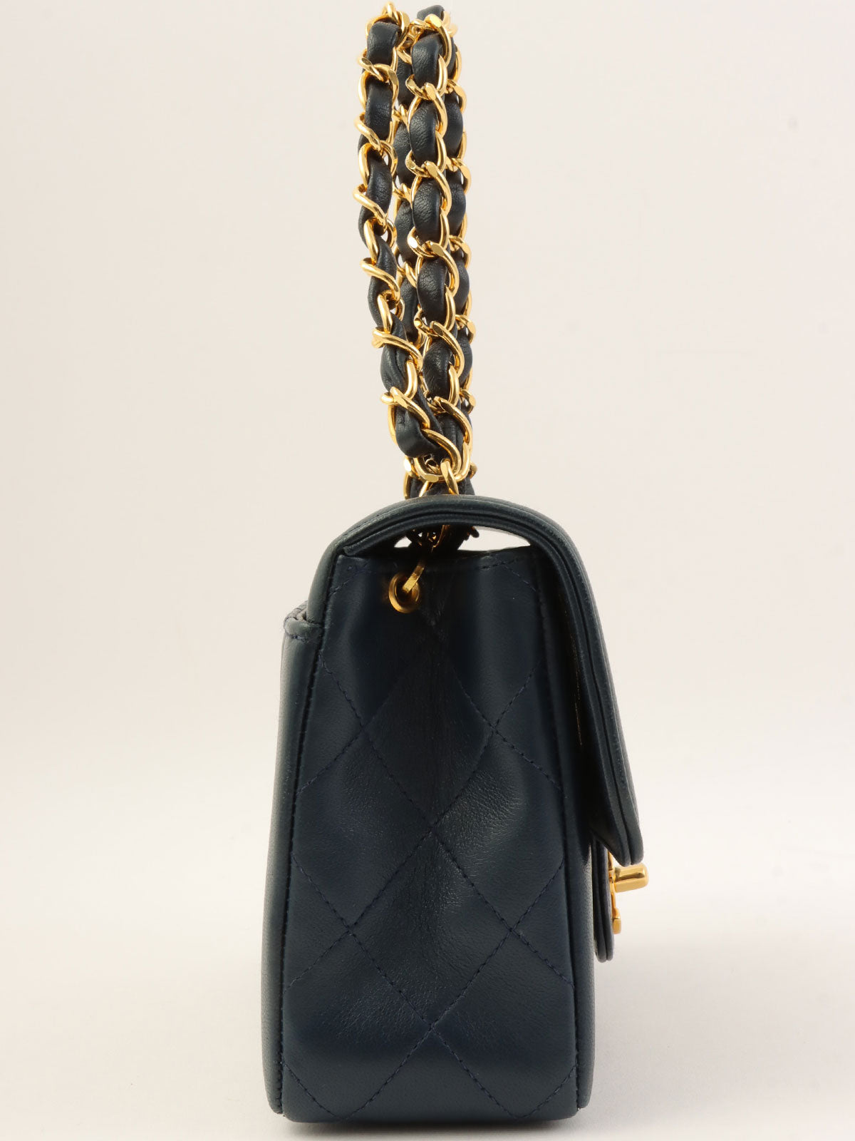 1995 Classic Flap Chain Bag Mini Navy