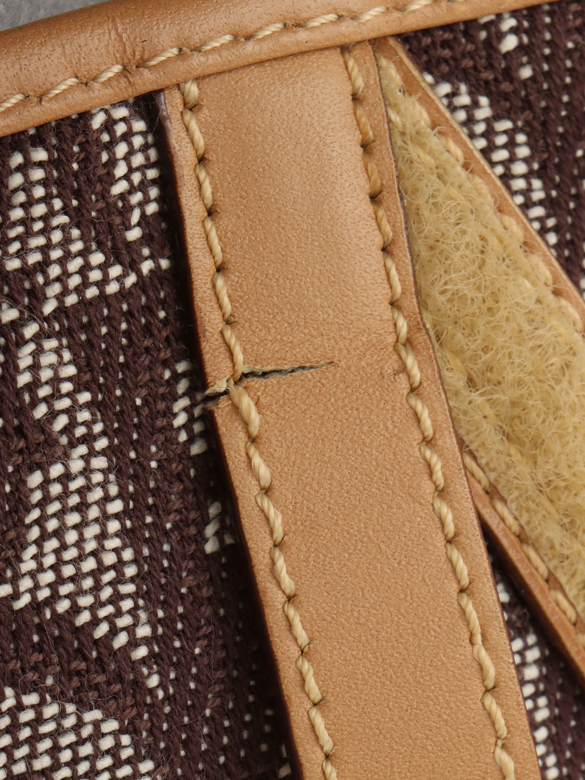 トロッターパターンサドルバッグ ブラウン/ベージュ