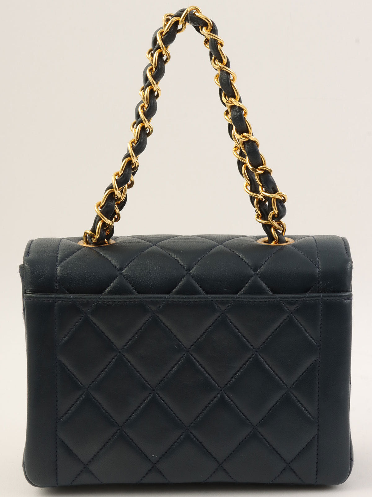 1995 Classic Flap Chain Bag Mini Navy