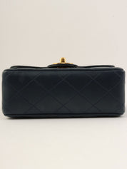 1995 Classic Flap Chain Bag Mini Navy