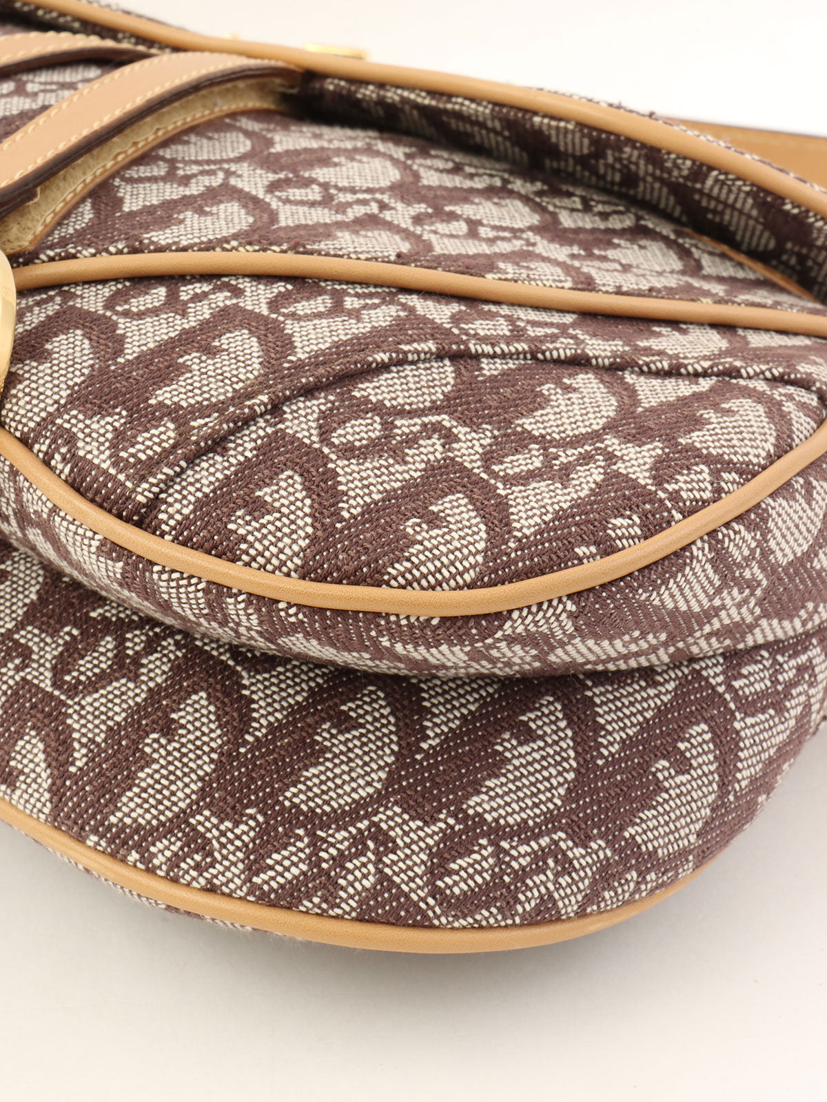 トロッターパターンサドルバッグ ブラウン/ベージュ