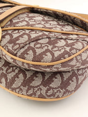 トロッターパターンサドルバッグ ブラウン/ベージュ