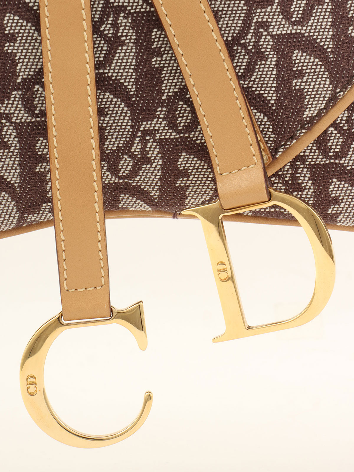 トロッターパターンサドルバッグ ブラウン/ベージュ