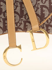 トロッターパターンサドルバッグ ブラウン/ベージュ