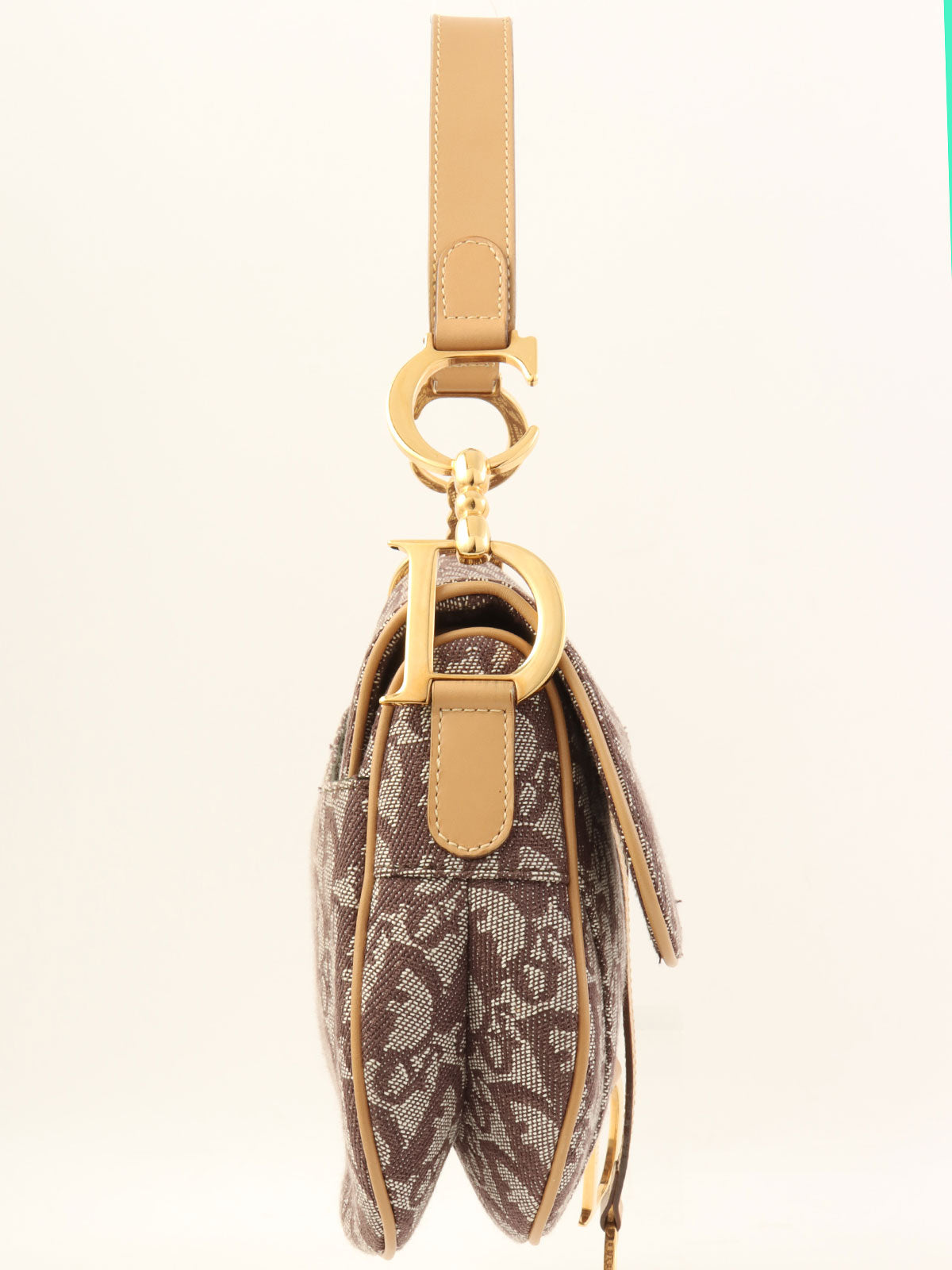 トロッターパターンサドルバッグ ブラウン/ベージュ