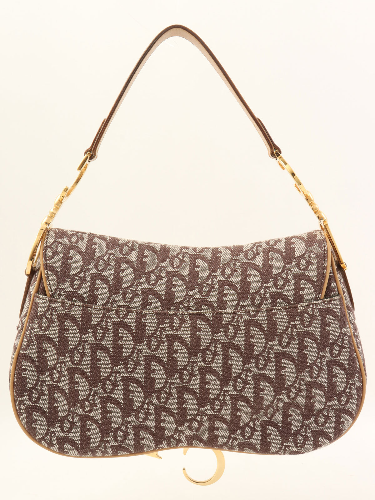 トロッターパターンサドルバッグ ブラウン/ベージュ