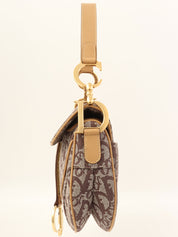 トロッターパターンサドルバッグ ブラウン/ベージュ