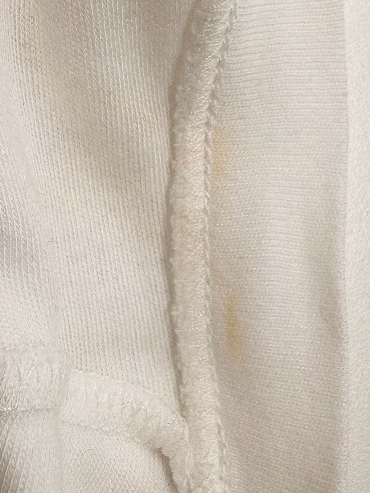 デニムローズロゴパッチワーク半袖Tシャツ ホワイト/ブルー