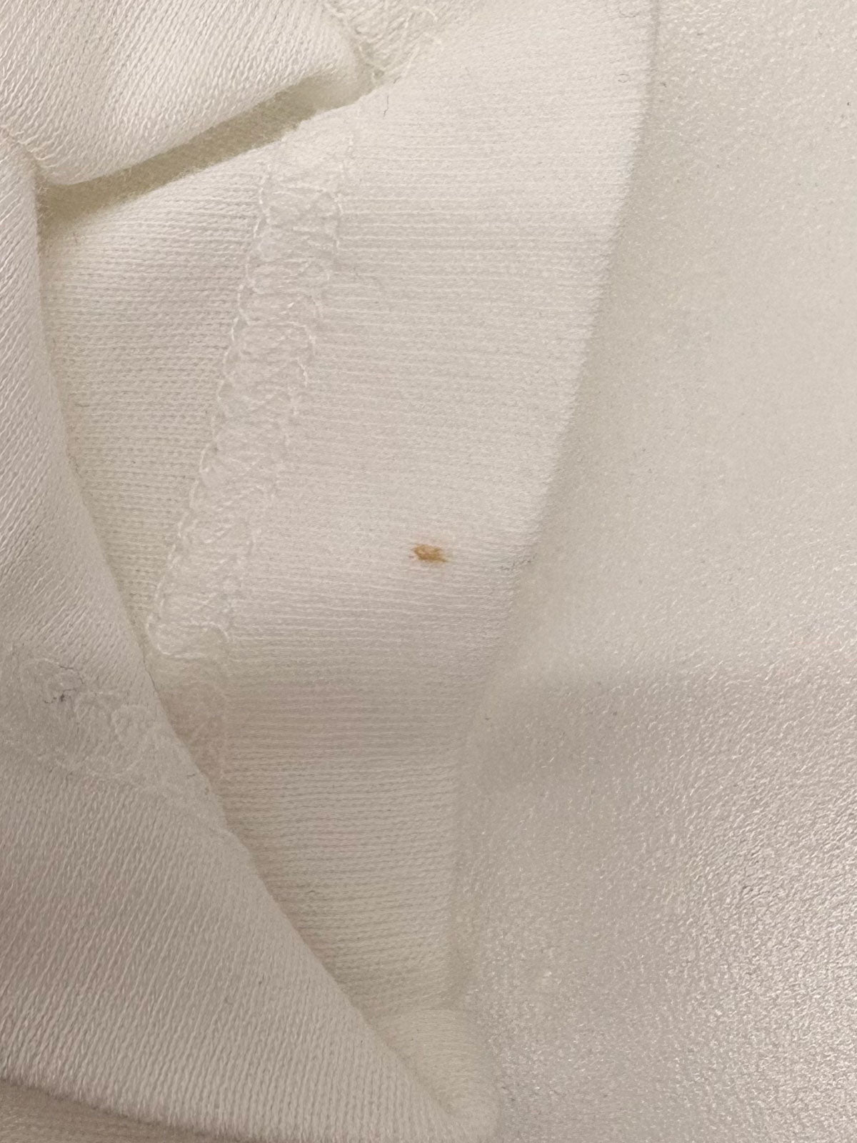 デニムローズロゴパッチワーク半袖Tシャツ ホワイト/ブルー