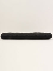 Circa 2000 Silk Satin CC Mark Stitch Clasp Chain Bag in Black