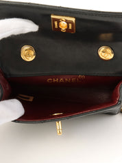 1992年頃製 マトラッセステッチCCターンロックチェーンショルダーバッグミニ ブラック