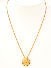 1999年製　ラインストーンロゴネックレス　ゴールド/マルチ