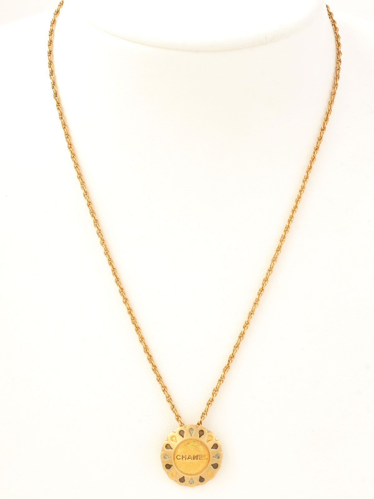 1999年製 ラインストーンロゴネックレス ゴールド/マルチ